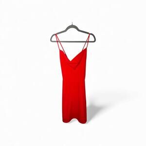 Showpo Red Low Back Mini Dress Spaghetti Straps 4